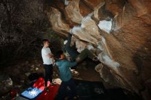 Bouldering in Hueco Tanks on 12/30/2019 with Blue Lizard Climbing and Yoga

Filename: SRM_20191230_1241440.jpg
Aperture: f/8.0
Shutter Speed: 1/250
Body: Canon EOS-1D Mark II
Lens: Canon EF 16-35mm f/2.8 L