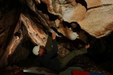 Bouldering in Hueco Tanks on 12/30/2019 with Blue Lizard Climbing and Yoga

Filename: SRM_20191230_1740550.jpg
Aperture: f/8.0
Shutter Speed: 1/250
Body: Canon EOS-1D Mark II
Lens: Canon EF 16-35mm f/2.8 L