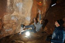 Bouldering in Hueco Tanks on 12/31/2019 with Blue Lizard Climbing and Yoga

Filename: SRM_20191231_1201070.jpg
Aperture: f/8.0
Shutter Speed: 1/250
Body: Canon EOS-1D Mark II
Lens: Canon EF 16-35mm f/2.8 L