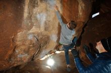 Bouldering in Hueco Tanks on 12/31/2019 with Blue Lizard Climbing and Yoga

Filename: SRM_20191231_1201140.jpg
Aperture: f/8.0
Shutter Speed: 1/250
Body: Canon EOS-1D Mark II
Lens: Canon EF 16-35mm f/2.8 L