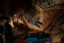 Bouldering in Hueco Tanks on 12/31/2019 with Blue Lizard Climbing and Yoga

Filename: SRM_20191231_1717170.jpg
Aperture: f/8.0
Shutter Speed: 1/250
Body: Canon EOS-1D Mark II
Lens: Canon EF 16-35mm f/2.8 L