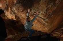 Bouldering in Hueco Tanks on 12/31/2019 with Blue Lizard Climbing and Yoga

Filename: SRM_20191231_1723340.jpg
Aperture: f/8.0
Shutter Speed: 1/250
Body: Canon EOS-1D Mark II
Lens: Canon EF 16-35mm f/2.8 L