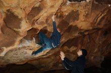 Bouldering in Hueco Tanks on 01/01/2020 with Blue Lizard Climbing and Yoga

Filename: SRM_20200101_1115100.jpg
Aperture: f/5.6
Shutter Speed: 1/250
Body: Canon EOS-1D Mark II
Lens: Canon EF 50mm f/1.8 II