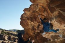 Bouldering in Hueco Tanks on 01/01/2020 with Blue Lizard Climbing and Yoga

Filename: SRM_20200101_1119380.jpg
Aperture: f/5.6
Shutter Speed: 1/250
Body: Canon EOS-1D Mark II
Lens: Canon EF 50mm f/1.8 II