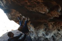 Bouldering in Hueco Tanks on 01/01/2020 with Blue Lizard Climbing and Yoga

Filename: SRM_20200101_1544430.jpg
Aperture: f/5.0
Shutter Speed: 1/250
Body: Canon EOS-1D Mark II
Lens: Canon EF 50mm f/1.8 II