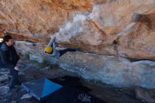 Bouldering in Hueco Tanks on 01/03/2020 with Blue Lizard Climbing and Yoga

Filename: SRM_20200103_1254500.jpg
Aperture: f/5.6
Shutter Speed: 1/320
Body: Canon EOS-1D Mark II
Lens: Canon EF 16-35mm f/2.8 L