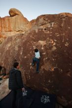 Bouldering in Hueco Tanks on 01/03/2020 with Blue Lizard Climbing and Yoga

Filename: SRM_20200103_1824490.jpg
Aperture: f/4.0
Shutter Speed: 1/200
Body: Canon EOS-1D Mark II
Lens: Canon EF 16-35mm f/2.8 L