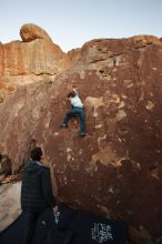 Bouldering in Hueco Tanks on 01/03/2020 with Blue Lizard Climbing and Yoga

Filename: SRM_20200103_1825060.jpg
Aperture: f/3.5
Shutter Speed: 1/200
Body: Canon EOS-1D Mark II
Lens: Canon EF 16-35mm f/2.8 L