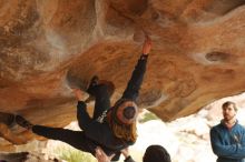 Bouldering in Hueco Tanks on 01/02/2020 with Blue Lizard Climbing and Yoga

Filename: SRM_20200102_1121080.jpg
Aperture: f/3.5
Shutter Speed: 1/250
Body: Canon EOS-1D Mark II
Lens: Canon EF 50mm f/1.8 II