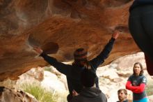 Bouldering in Hueco Tanks on 01/02/2020 with Blue Lizard Climbing and Yoga

Filename: SRM_20200102_1125090.jpg
Aperture: f/3.2
Shutter Speed: 1/250
Body: Canon EOS-1D Mark II
Lens: Canon EF 50mm f/1.8 II