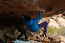 Bouldering in Hueco Tanks on 01/02/2020 with Blue Lizard Climbing and Yoga

Filename: SRM_20200102_1132170.jpg
Aperture: f/3.2
Shutter Speed: 1/250
Body: Canon EOS-1D Mark II
Lens: Canon EF 50mm f/1.8 II