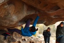 Bouldering in Hueco Tanks on 01/02/2020 with Blue Lizard Climbing and Yoga

Filename: SRM_20200102_1135060.jpg
Aperture: f/3.2
Shutter Speed: 1/250
Body: Canon EOS-1D Mark II
Lens: Canon EF 50mm f/1.8 II