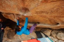 Bouldering in Hueco Tanks on 01/02/2020 with Blue Lizard Climbing and Yoga

Filename: SRM_20200102_1218560.jpg
Aperture: f/3.5
Shutter Speed: 1/250
Body: Canon EOS-1D Mark II
Lens: Canon EF 16-35mm f/2.8 L