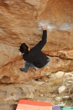 Bouldering in Hueco Tanks on 01/02/2020 with Blue Lizard Climbing and Yoga

Filename: SRM_20200102_1355531.jpg
Aperture: f/3.2
Shutter Speed: 1/500
Body: Canon EOS-1D Mark II
Lens: Canon EF 50mm f/1.8 II