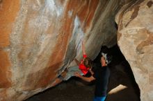 Bouldering in Hueco Tanks on 01/05/2020 with Blue Lizard Climbing and Yoga

Filename: SRM_20200105_1145540.jpg
Aperture: f/8.0
Shutter Speed: 1/250
Body: Canon EOS-1D Mark II
Lens: Canon EF 16-35mm f/2.8 L