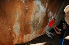 Bouldering in Hueco Tanks on 01/05/2020 with Blue Lizard Climbing and Yoga

Filename: SRM_20200105_1148300.jpg
Aperture: f/8.0
Shutter Speed: 1/250
Body: Canon EOS-1D Mark II
Lens: Canon EF 16-35mm f/2.8 L