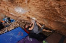 Bouldering in Hueco Tanks on 01/04/2020 with Blue Lizard Climbing and Yoga

Filename: SRM_20200104_1320180.jpg
Aperture: f/4.0
Shutter Speed: 1/200
Body: Canon EOS-1D Mark II
Lens: Canon EF 16-35mm f/2.8 L