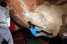 Bouldering in Hueco Tanks on 01/04/2020 with Blue Lizard Climbing and Yoga

Filename: SRM_20200104_1706180.jpg
Aperture: f/5.6
Shutter Speed: 1/250
Body: Canon EOS-1D Mark II
Lens: Canon EF 16-35mm f/2.8 L