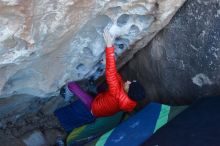 Bouldering in Hueco Tanks on 01/08/2020 with Blue Lizard Climbing and Yoga

Filename: SRM_20200108_1038370.jpg
Aperture: f/3.5
Shutter Speed: 1/250
Body: Canon EOS-1D Mark II
Lens: Canon EF 16-35mm f/2.8 L