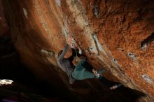 Bouldering in Hueco Tanks on 01/08/2020 with Blue Lizard Climbing and Yoga

Filename: SRM_20200108_1531510.jpg
Aperture: f/5.6
Shutter Speed: 1/250
Body: Canon EOS-1D Mark II
Lens: Canon EF 16-35mm f/2.8 L