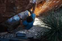 Bouldering in Hueco Tanks on 01/18/2020 with Blue Lizard Climbing and Yoga

Filename: SRM_20200118_1129550.jpg
Aperture: f/6.3
Shutter Speed: 1/250
Body: Canon EOS-1D Mark II
Lens: Canon EF 50mm f/1.8 II