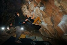 Bouldering in Hueco Tanks on 01/19/2020 with Blue Lizard Climbing and Yoga

Filename: SRM_20200119_1120390.jpg
Aperture: f/8.0
Shutter Speed: 1/250
Body: Canon EOS-1D Mark II
Lens: Canon EF 16-35mm f/2.8 L