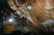 Bouldering in Hueco Tanks on 01/19/2020 with Blue Lizard Climbing and Yoga

Filename: SRM_20200119_1125030.jpg
Aperture: f/7.1
Shutter Speed: 1/250
Body: Canon EOS-1D Mark II
Lens: Canon EF 16-35mm f/2.8 L