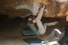 Bouldering in Hueco Tanks on 01/19/2020 with Blue Lizard Climbing and Yoga

Filename: SRM_20200119_1251301.jpg
Aperture: f/4.5
Shutter Speed: 1/250
Body: Canon EOS-1D Mark II
Lens: Canon EF 50mm f/1.8 II