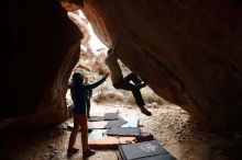 Bouldering in Hueco Tanks on 01/27/2020 with Blue Lizard Climbing and Yoga

Filename: SRM_20200127_1214250.jpg
Aperture: f/7.1
Shutter Speed: 1/250
Body: Canon EOS-1D Mark II
Lens: Canon EF 16-35mm f/2.8 L