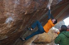 Bouldering in Hueco Tanks on 01/29/2020 with Blue Lizard Climbing and Yoga

Filename: SRM_20200129_1347530.jpg
Aperture: f/3.5
Shutter Speed: 1/400
Body: Canon EOS-1D Mark II
Lens: Canon EF 50mm f/1.8 II