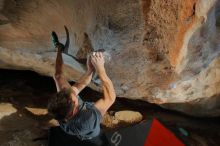 Bouldering in Hueco Tanks on 01/29/2020 with Blue Lizard Climbing and Yoga

Filename: SRM_20200129_1651050.jpg
Aperture: f/8.0
Shutter Speed: 1/250
Body: Canon EOS-1D Mark II
Lens: Canon EF 16-35mm f/2.8 L