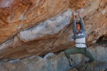 Bouldering in Hueco Tanks on 02/01/2020 with Blue Lizard Climbing and Yoga

Filename: SRM_20200201_1159560.jpg
Aperture: f/4.5
Shutter Speed: 1/250
Body: Canon EOS-1D Mark II
Lens: Canon EF 50mm f/1.8 II