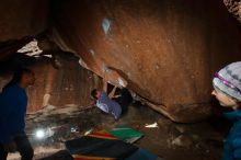 Bouldering in Hueco Tanks on 02/01/2020 with Blue Lizard Climbing and Yoga

Filename: SRM_20200201_1354590.jpg
Aperture: f/8.0
Shutter Speed: 1/250
Body: Canon EOS-1D Mark II
Lens: Canon EF 16-35mm f/2.8 L