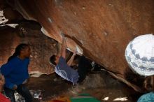 Bouldering in Hueco Tanks on 02/01/2020 with Blue Lizard Climbing and Yoga

Filename: SRM_20200201_1407500.jpg
Aperture: f/8.0
Shutter Speed: 1/250
Body: Canon EOS-1D Mark II
Lens: Canon EF 16-35mm f/2.8 L