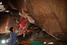 Bouldering in Hueco Tanks on 02/01/2020 with Blue Lizard Climbing and Yoga

Filename: SRM_20200201_1409540.jpg
Aperture: f/8.0
Shutter Speed: 1/250
Body: Canon EOS-1D Mark II
Lens: Canon EF 16-35mm f/2.8 L