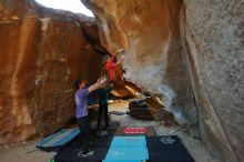 Bouldering in Hueco Tanks on 02/01/2020 with Blue Lizard Climbing and Yoga

Filename: SRM_20200201_1432110.jpg
Aperture: f/4.0
Shutter Speed: 1/250
Body: Canon EOS-1D Mark II
Lens: Canon EF 16-35mm f/2.8 L