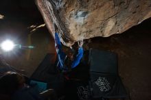 Bouldering in Hueco Tanks on 02/01/2020 with Blue Lizard Climbing and Yoga

Filename: SRM_20200201_1551450.jpg
Aperture: f/8.0
Shutter Speed: 1/250
Body: Canon EOS-1D Mark II
Lens: Canon EF 16-35mm f/2.8 L