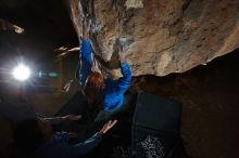 Bouldering in Hueco Tanks on 02/01/2020 with Blue Lizard Climbing and Yoga

Filename: SRM_20200201_1551510.jpg
Aperture: f/8.0
Shutter Speed: 1/250
Body: Canon EOS-1D Mark II
Lens: Canon EF 16-35mm f/2.8 L