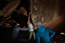 Bouldering in Hueco Tanks on 02/01/2020 with Blue Lizard Climbing and Yoga

Filename: SRM_20200201_1600010.jpg
Aperture: f/8.0
Shutter Speed: 1/250
Body: Canon EOS-1D Mark II
Lens: Canon EF 16-35mm f/2.8 L