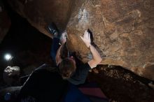 Bouldering in Hueco Tanks on 02/08/2020 with Blue Lizard Climbing and Yoga

Filename: SRM_20200208_1427230.jpg
Aperture: f/5.6
Shutter Speed: 1/250
Body: Canon EOS-1D Mark II
Lens: Canon EF 16-35mm f/2.8 L