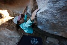 Bouldering in Hueco Tanks on 02/08/2020 with Blue Lizard Climbing and Yoga

Filename: SRM_20200208_1812270.jpg
Aperture: f/4.5
Shutter Speed: 1/250
Body: Canon EOS-1D Mark II
Lens: Canon EF 16-35mm f/2.8 L