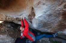 Bouldering in Hueco Tanks on 02/08/2020 with Blue Lizard Climbing and Yoga

Filename: SRM_20200208_1814510.jpg
Aperture: f/4.0
Shutter Speed: 1/250
Body: Canon EOS-1D Mark II
Lens: Canon EF 16-35mm f/2.8 L