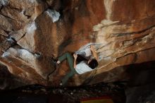 Bouldering in Hueco Tanks on 02/14/2020 with Blue Lizard Climbing and Yoga

Filename: SRM_20200214_1218040.jpg
Aperture: f/8.0
Shutter Speed: 1/250
Body: Canon EOS-1D Mark II
Lens: Canon EF 16-35mm f/2.8 L