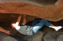 Bouldering in Hueco Tanks on 02/14/2020 with Blue Lizard Climbing and Yoga

Filename: SRM_20200214_1731150.jpg
Aperture: f/3.5
Shutter Speed: 1/250
Body: Canon EOS-1D Mark II
Lens: Canon EF 50mm f/1.8 II