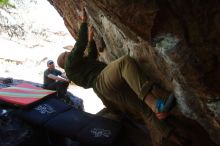 Bouldering in Hueco Tanks on 02/16/2020 with Blue Lizard Climbing and Yoga

Filename: SRM_20200216_1237260.jpg
Aperture: f/5.6
Shutter Speed: 1/250
Body: Canon EOS-1D Mark II
Lens: Canon EF 16-35mm f/2.8 L