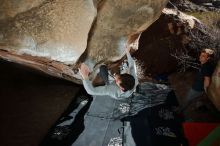 Bouldering in Hueco Tanks on 02/16/2020 with Blue Lizard Climbing and Yoga

Filename: SRM_20200216_1350140.jpg
Aperture: f/8.0
Shutter Speed: 1/250
Body: Canon EOS-1D Mark II
Lens: Canon EF 16-35mm f/2.8 L