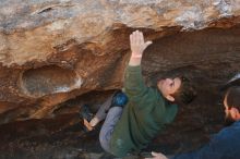 Bouldering in Hueco Tanks on 02/16/2020 with Blue Lizard Climbing and Yoga

Filename: SRM_20200216_1655060.jpg
Aperture: f/5.0
Shutter Speed: 1/320
Body: Canon EOS-1D Mark II
Lens: Canon EF 50mm f/1.8 II