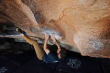 Bouldering in Hueco Tanks on 02/16/2020 with Blue Lizard Climbing and Yoga

Filename: SRM_20200216_1708420.jpg
Aperture: f/4.5
Shutter Speed: 1/250
Body: Canon EOS-1D Mark II
Lens: Canon EF 16-35mm f/2.8 L