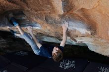 Bouldering in Hueco Tanks on 02/16/2020 with Blue Lizard Climbing and Yoga

Filename: SRM_20200216_1709290.jpg
Aperture: f/5.0
Shutter Speed: 1/250
Body: Canon EOS-1D Mark II
Lens: Canon EF 16-35mm f/2.8 L