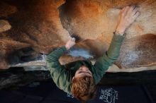 Bouldering in Hueco Tanks on 02/16/2020 with Blue Lizard Climbing and Yoga

Filename: SRM_20200216_1730481.jpg
Aperture: f/4.5
Shutter Speed: 1/250
Body: Canon EOS-1D Mark II
Lens: Canon EF 16-35mm f/2.8 L